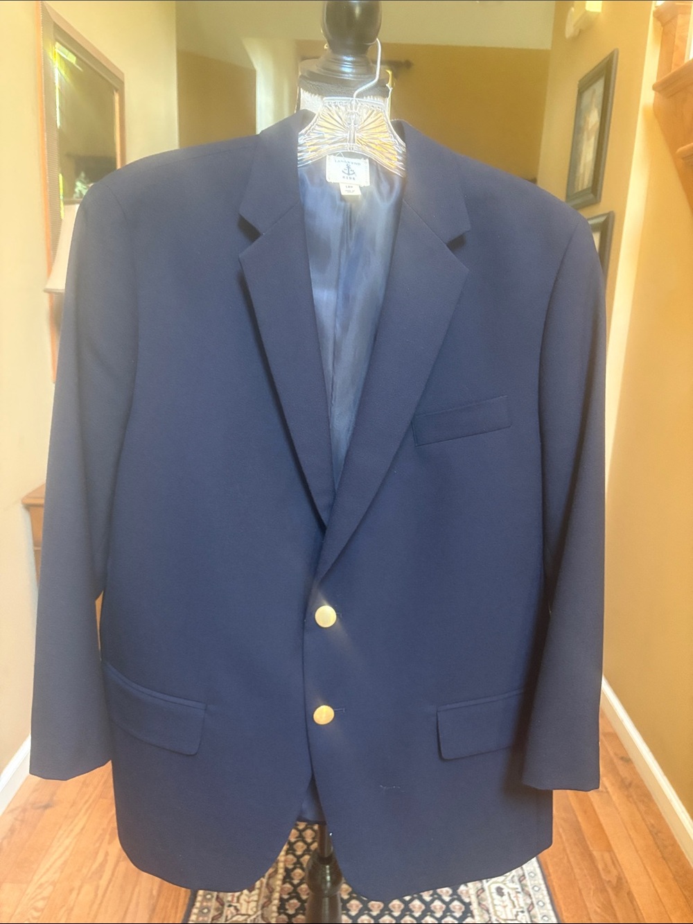 Lands' End Boy's Navy Sport Jacket with Gold Buttons